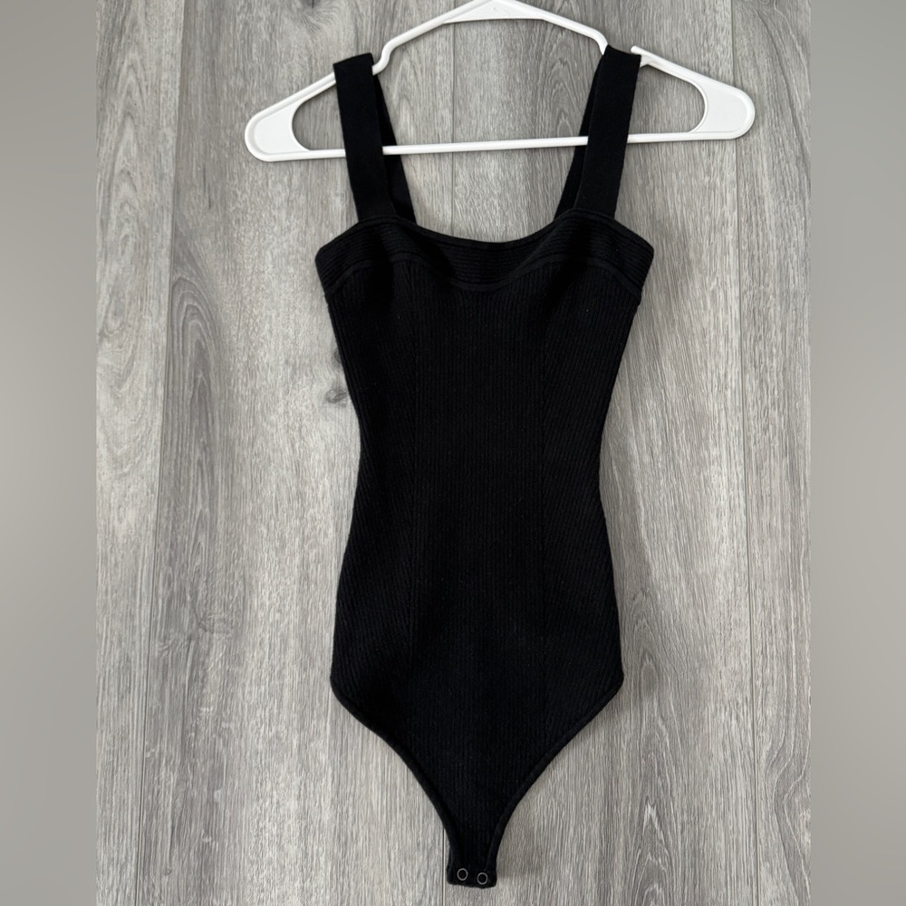 Classic Black Sweater Knit Bodysuit